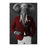 Elephant smoking cigar wearing red and white suit canvas wall art