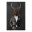 Elk drinking beer wearing gray suit canvas wall art