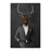 Elk drinking martini wearing gray suit canvas wall art