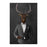 Elk drinking martini wearing gray suit large wall art print