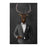 Elk drinking whiskey wearing gray suit large wall art print