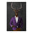 Elk smoking cigar wearing purple and orange suit canvas wall art