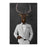 Elk smoking cigar wearing white suit canvas wall art