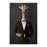 Giraffe drinking martini wearing brown suit canvas wall art