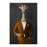 Giraffe drinking martini wearing orange suit canvas wall art