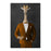 Giraffe drinking whiskey wearing orange suit canvas wall art