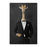Giraffe smoking cigar wearing black suit canvas wall art
