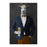 Goat Drinking Beer Art - Navy and Orange Suit