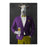 Goat Drinking Beer Art - Purple and Yellow Suit