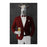 Goat Drinking Beer Art - Red and White Suit