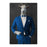 Goat Smoking Cigar Art - Blue Suit