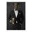 Greyhound Drinking Beer Wall Art - Black Suit