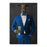 Greyhound Drinking Beer Wall Art - Blue Suit