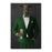 Greyhound Drinking Beer Wall Art - Green Suit