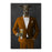 Greyhound Drinking Beer Wall Art - Orange Suit