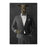 Greyhound Drinking Martini Wall Art - Gray Suit