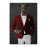 Greyhound Drinking Martini Wall Art - Red and White Suit