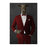Greyhound Drinking Martini Wall Art - Red Suit