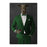 Greyhound Drinking Red Wine Wall Art - Green Suit
