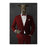 Greyhound Drinking Red Wine Wall Art - Red Suit