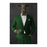 Greyhound Drinking Whiskey Wall Art - Green Suit