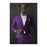Greyhound Drinking Whiskey Wall Art - Purple Suit