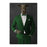 Greyhound Smoking Cigar Wall Art - Green Suit