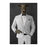 Greyhound Smoking Cigar Wall Art - White Suit