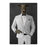 Greyhound Smoking Cigar Wall Art - White Suit