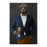 Grizzly Bear Drinking Beer Wall Art - Navy and Orange Suit