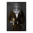 Large canvas of knight drinking beer wearing brown suit art