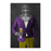 Large canvas of knight drinking beer wearing purple and yellow suit art
