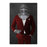 Large canvas of knight drinking martini wearing red suit art