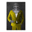 Large canvas of knight drinking martini wearing yellow suit art