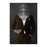 Large print of knight drinking whiskey wearing brown suit art