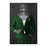 Large print of knight drinking whiskey wearing green suit art