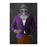 Large print of knight drinking whiskey wearing purple and orange suit art