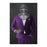 Large print of knight drinking whiskey wearing purple suit art