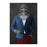 Large print of knight smoking cigar wearing blue and red suit art
