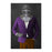 Large print of knight smoking cigar wearing purple and orange suit art