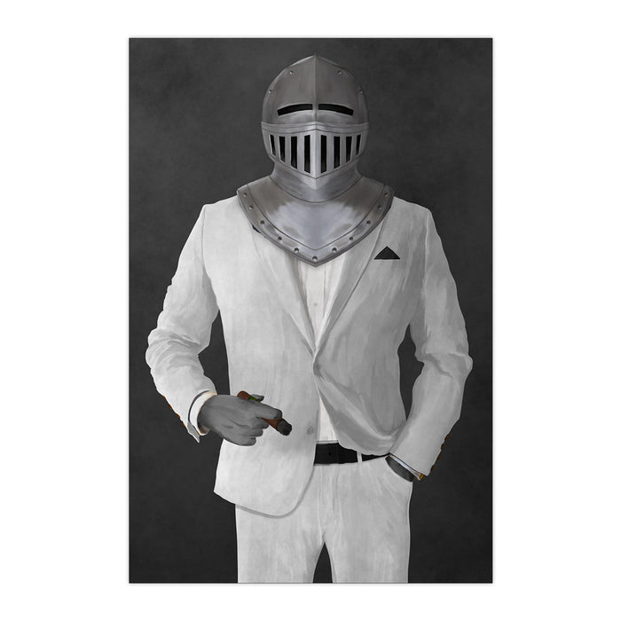 Large print of knight smoking cigar wearing white suit art