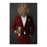 Lion Drinking Beer Wall Art - Red Suit