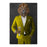 Lion Drinking Beer Wall Art - Yellow Suit