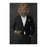 Lion Drinking Martini Wall Art - Black Suit
