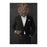 Lion Drinking Martini Wall Art - Black Suit
