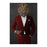 Lion Drinking Martini Wall Art - Red Suit