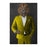 Lion Drinking Martini Wall Art - Yellow Suit