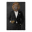 Lion Drinking Whiskey Wall Art - Black Suit