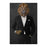 Lion Drinking Whiskey Wall Art - Black Suit