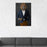 Lion Drinking Whiskey Wall Art - Navy and Orange Suit